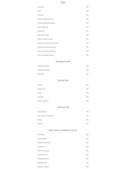 Кондитерская «Пушкин», Кафе, Меню - Москва - Tabler