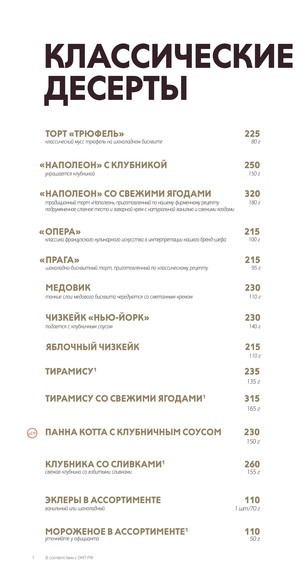 Шоколадница, Пестеля , Меню - Санкт-Петербург - Tabler